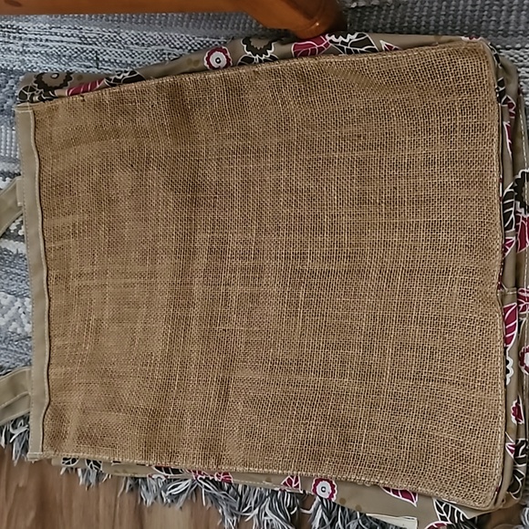 American Eagle Jute Burlap Bag With Peace Sign - Picture 4 of 4